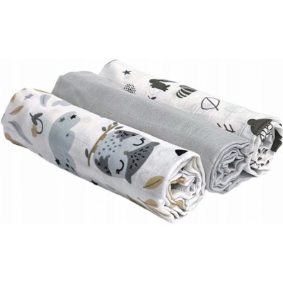 Baby Ono Pleny mušelínové Super soft Šedé 3 ks – Zboží Dáma