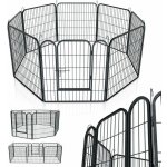 InternetovaZahrada Kovová ohrádka pro štěňátka 56 x 156 x 80 cm – Zboží Dáma
