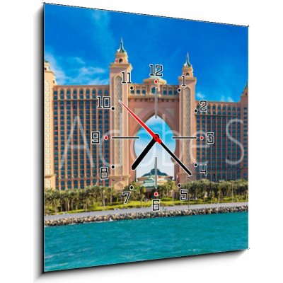 Obraz s hodinami 1D - 50 x 50 cm - Atlantis, The Palm Hotel in Dubai Atlantis, The Palm Hotel v Dubaji – Zbozi.Blesk.cz