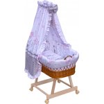 Scarlett Proutěný košík pro miminko s nebesy Gusto růžová – Zboží Dáma