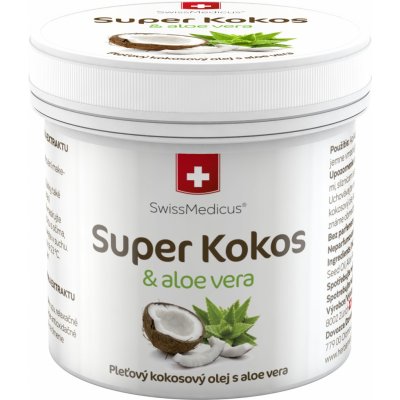Swissmedicus Super Kokos s aloe vera pleťový kokosový olej 150 ml – Zboží Dáma