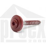Šroub klempířský nerez 4,5x35mm, MATNÝ tmavě červený RAL3009, Prefa, T20 – Hledejceny.cz