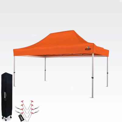 BRIMO Zahradní párty stan 3x4,5 m bez stěn Oranžová S. Alu – Zboží Dáma