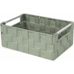 Compactor úložný košík s kovovými madly STAN - S tkané pásky 25 x 17 x 10 cm zelený RAN11898 – Sleviste.cz