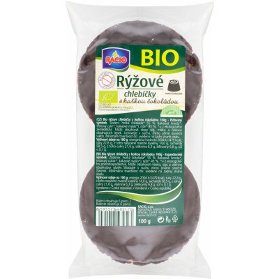 Racio chlebíčky rýžové s hořkou čokoládou bezlepkové Bio 100 g