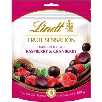 Lindt Sensation Maliny a Brusinky v tmavé čokoládě 150 g