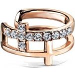 Šperky4U falešný piercing do ucha klips s čirými kamínky FP1011-RD – Zboží Mobilmania