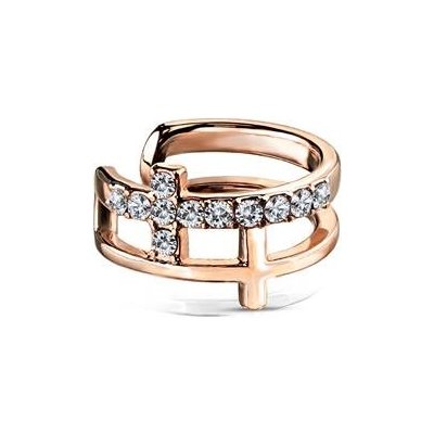 Šperky4U falešný piercing do ucha klips s čirými kamínky FP1011-RD – Zboží Mobilmania