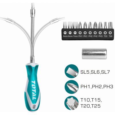 Šroubovák s hroty, sada 12ks TOTAL TOOLS – Hledejceny.cz
