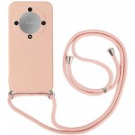 Pouzdro TopQ Honor Magic5 Lite 5G růžový se šňůrkou – Zboží Mobilmania