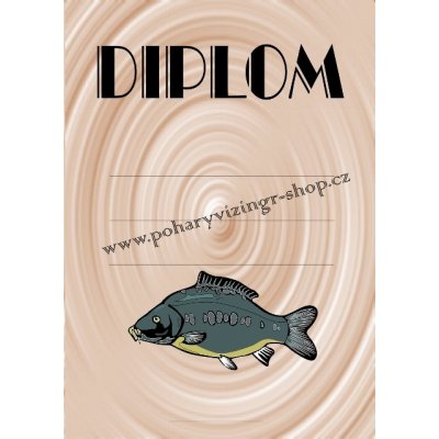 VIZINGR Rybáři diplom A4 č.67 Ryby č.67 BEZ TEXTU – Zboží Dáma