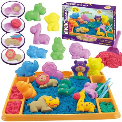 Woopie Magický Piasek Safari Dobrodružný Set XL ZOO se Stolečkem a Formičkami – Zboží Dáma