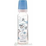 Canpol Babies skleněná láhev s potiskem růžová 240 ml – Sleviste.cz