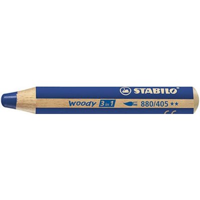 Stabilo Pastelka STABILO woody 3 v 1 barvička vodovka voskovka tmavá modrá 446429 – Hledejceny.cz