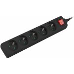 NATEC Prodlužovací kabel Lanberg PS1 5 zásuvky 3m vypínač černá PS1-05E-0300-BK – Zboží Živě