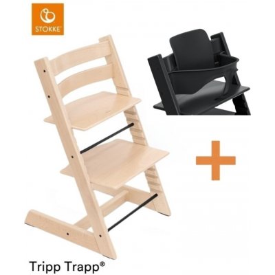 Stokke Set Tripp Trapp Natural + Baby set Black – Hledejceny.cz