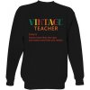 Pánská mikina s potiskem Bez kapuce Unisex s potiskem Vintage teacher Černá