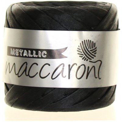 Maccaroni Metallic lesklá černá 18