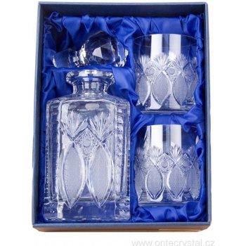 Onte Crystal Whisky set se skleničkami Exclusive Dárkové balení Láhev 2 Ks 330ml