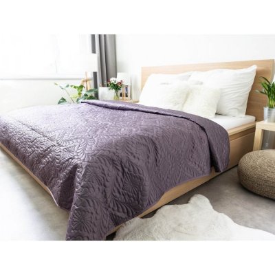 Popron přehoz na postel tmavě fialový 220 x 240 cm – Zboží Mobilmania
