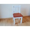 Dětská židlička Via-nábytek Dětská židlička moření bílá olše