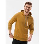 Ombre Clothing mikina s kapucí Kael hořčicová B979 – Zboží Mobilmania