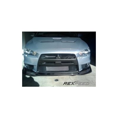 Rexpeed karbonový lip V-Style pod přední nárazník - Mitsubishi Lancer EVO X 08+