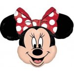 Amscan Foliový balonek hlava Minnie Mouse s červenou mašlí 60 cm – Zboží Dáma