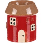 Rosa aroma lampa tvar domku na čajovou svíčku červená – Zboží Dáma