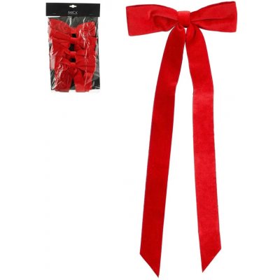 Mica Decorations Sada mašlí, červená, 2 x 19 x 48 cm, 4 ks – Hledejceny.cz