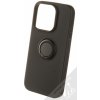 Pouzdro a kryt na mobilní telefon 1Mcz Grip Ring ochranný s držákem na prst Apple iPhone 15 Pro černé