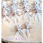 Krajkové svatební vývazky KJ30 (White) – Zboží Dáma