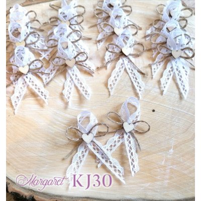 Krajkové svatební vývazky KJ30 (White) – Zboží Dáma