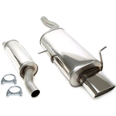 TA Technix sportovní nerezový catback výfuk BMW 3 E46 316 / 318 kromě Compact, 1x ovál 85x150 mm rovná nerezová koncovka s pertlem – Hledejceny.cz