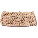 Elastická čelenka síťovaná široká tmavé barvy béžová – Zboží Dáma