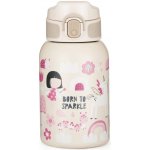 Petite & Mars Láhev nerezová termo se slámkou 350 ml Whale Song 12m+ – Hledejceny.cz