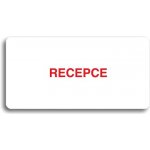 Accept Piktogram "RECEPCE" (160 × 80 mm) (bílá tabulka - barevný tisk bez rámečku) – Hledejceny.cz