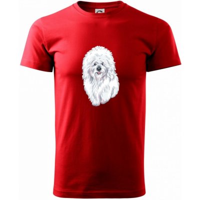 Bišonek kreslený Klasické pánské triko červená – Zboží Mobilmania