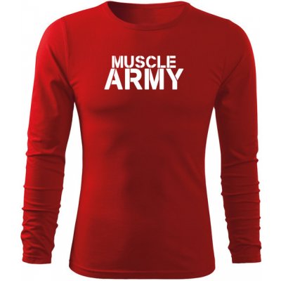Dragova Fit-T tričko s dlouhým rukávem muscle červená