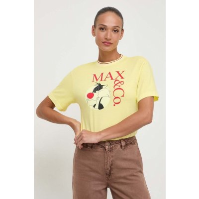 MAX&Co. x CHUFY Bavlněné tričko 2418971011200 žlutá