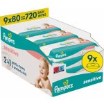 Pampers Sensitive Baby dětské čisticí ubrousky 9 x 80 ks – Hledejceny.cz