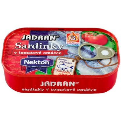 Jadran Sardinky v tomatové omáčce 125g – Zboží Dáma