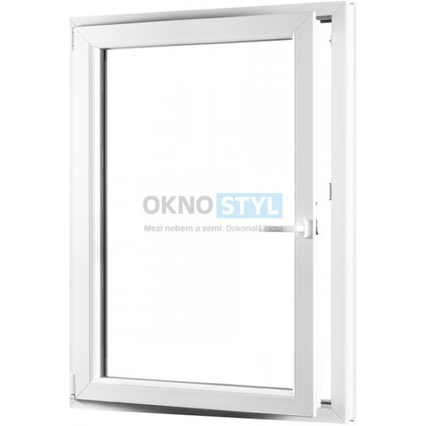 okno Oknostyl Jednokřídlé plastové okno PREMIUM otvíravo-sklopné levé 950 x 1400 mm barva Bílá