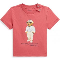 Bavlněné dětské tričko Polo Ralph Lauren červená barva, s potiskem, 320853828032 53-60