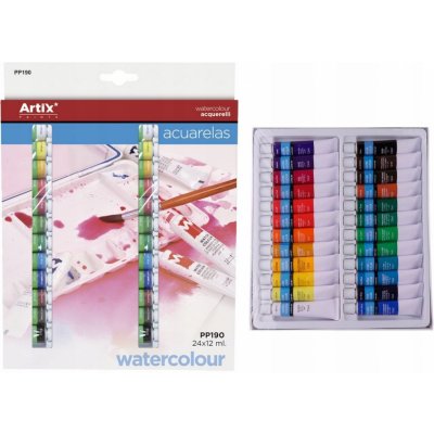 ARTIX PAINTS Akvarelové barvy 24x12ml