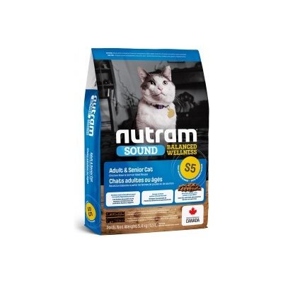 Nutram Sound Adult Senior Cat pro dospělé a starší kočky 5,4 kg – Zboží Mobilmania