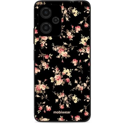 Pouzdro Mobiwear Glossy Xiaomi Redmi Note 12 5G - G039G - Květy na černé