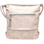 Střední béžový kabelko-batoh 2v1 s praktickou kapsou – Zboží Mobilmania