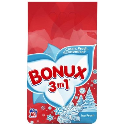 Bonux Polar Ice Fresh 3v1 prací prášek na bílé prádlo 80 PD 6 kg