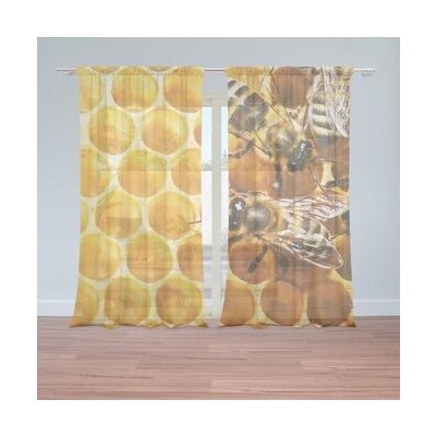 Sablio Záclony Včely: 2ks 150x250cm – Hledejceny.cz